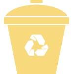 logo zéro déchet et économie circulaire verte